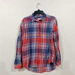 American Eagle Outfitters Red and Blue Plaid Shirt